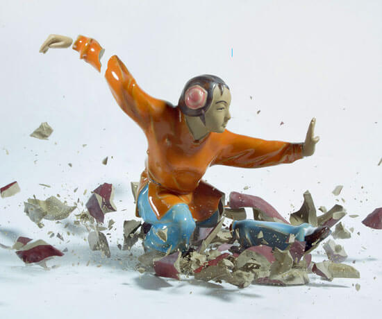 martin klimas high-speed photography porcelain figures