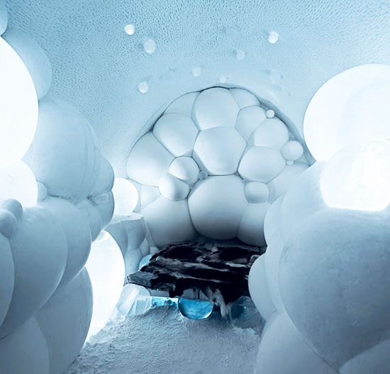 hotel di ghiaccio camera da letto