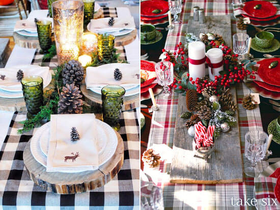 tavola di natale rustica tradizionale