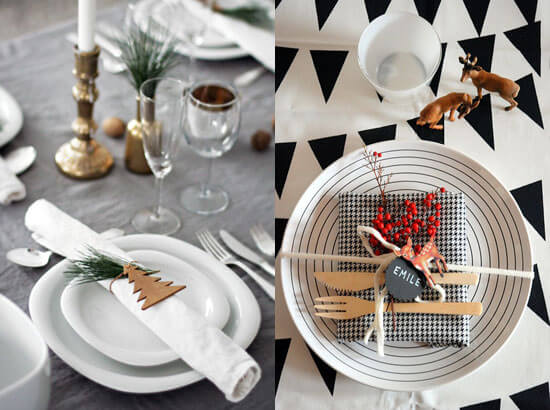 tavola sofisticata per le feste di natale