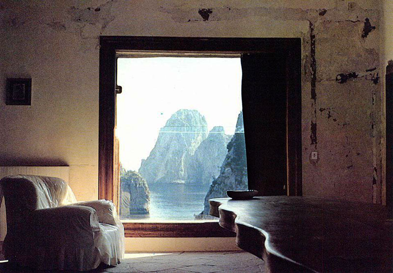 villa malaparte interno soggiorno