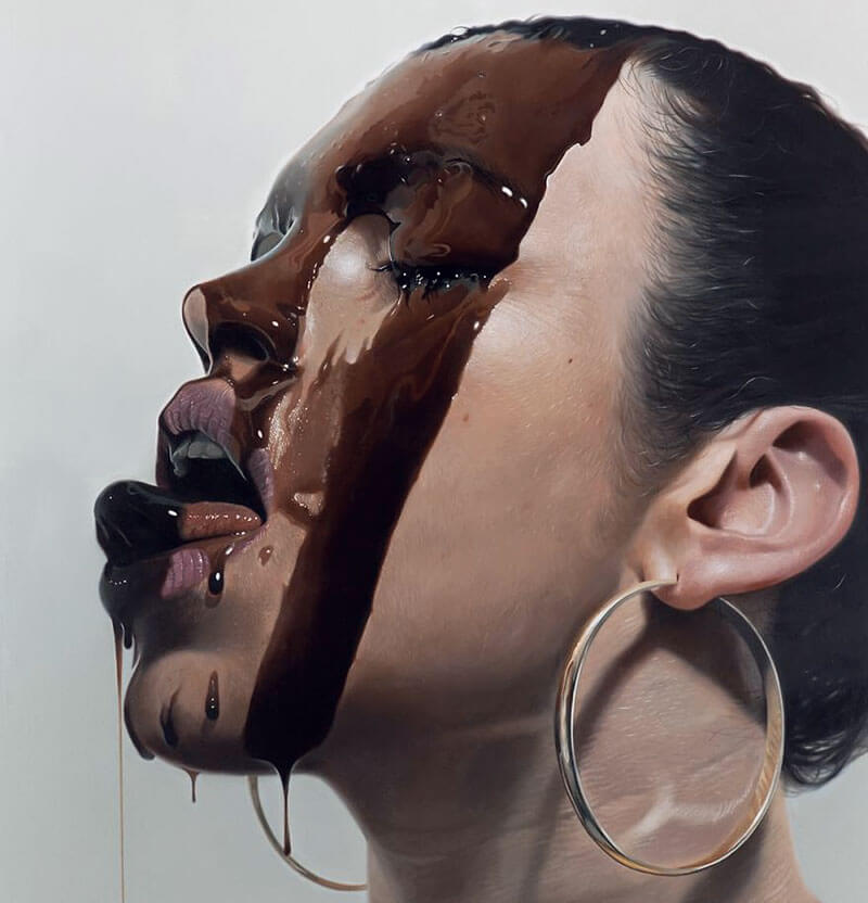 Pittura Iperreaista Honey Face di Mike Dargas