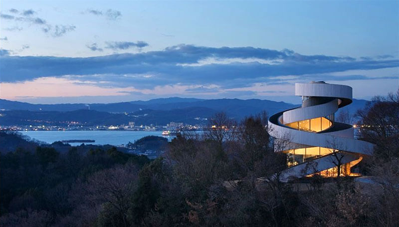 ribbon chapel at night