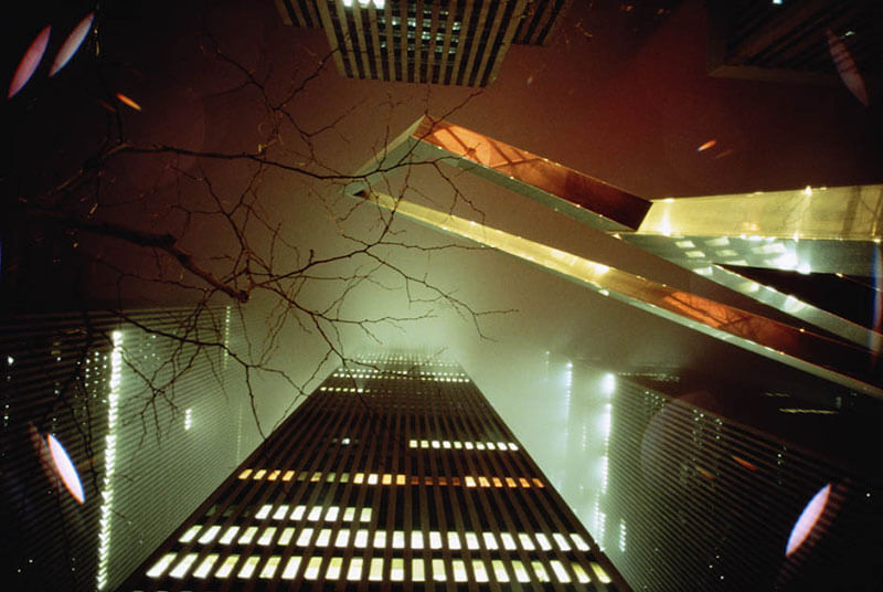 Ernst Haas fotografia a colori New York - Grattacieli nella nebbia