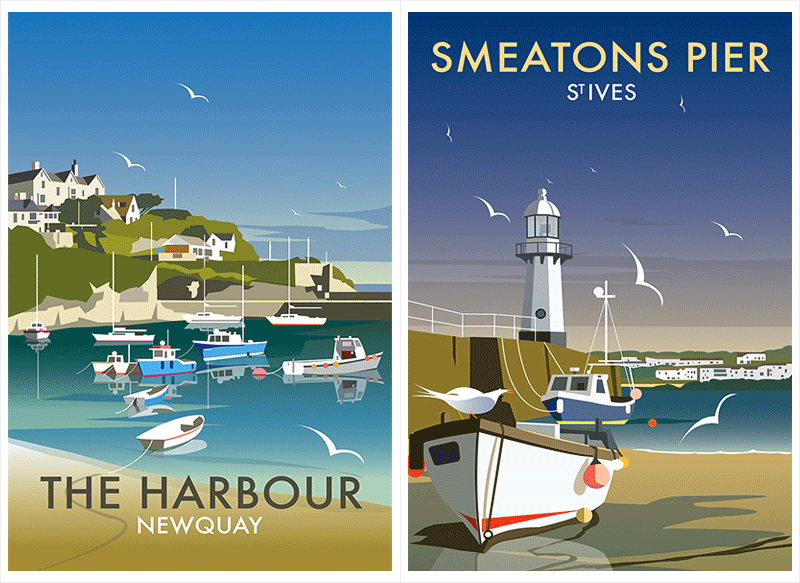 la costa inglese nelle illustrazioni di dave thompson