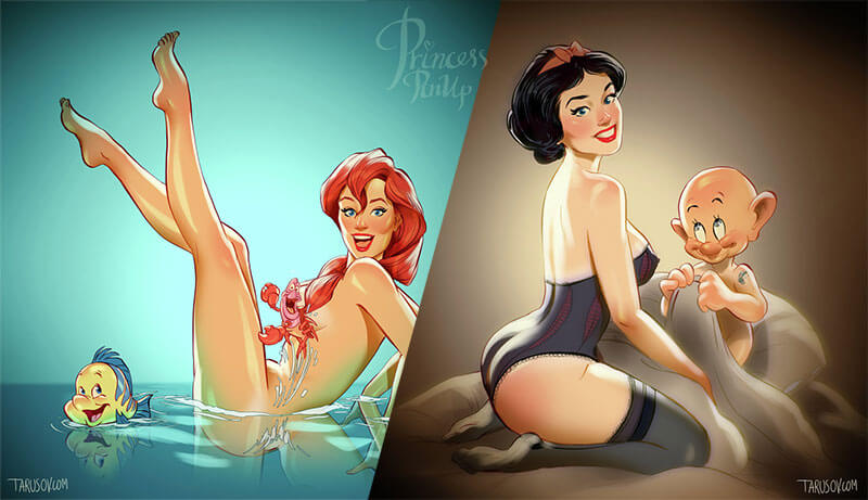 principesse disney pin up