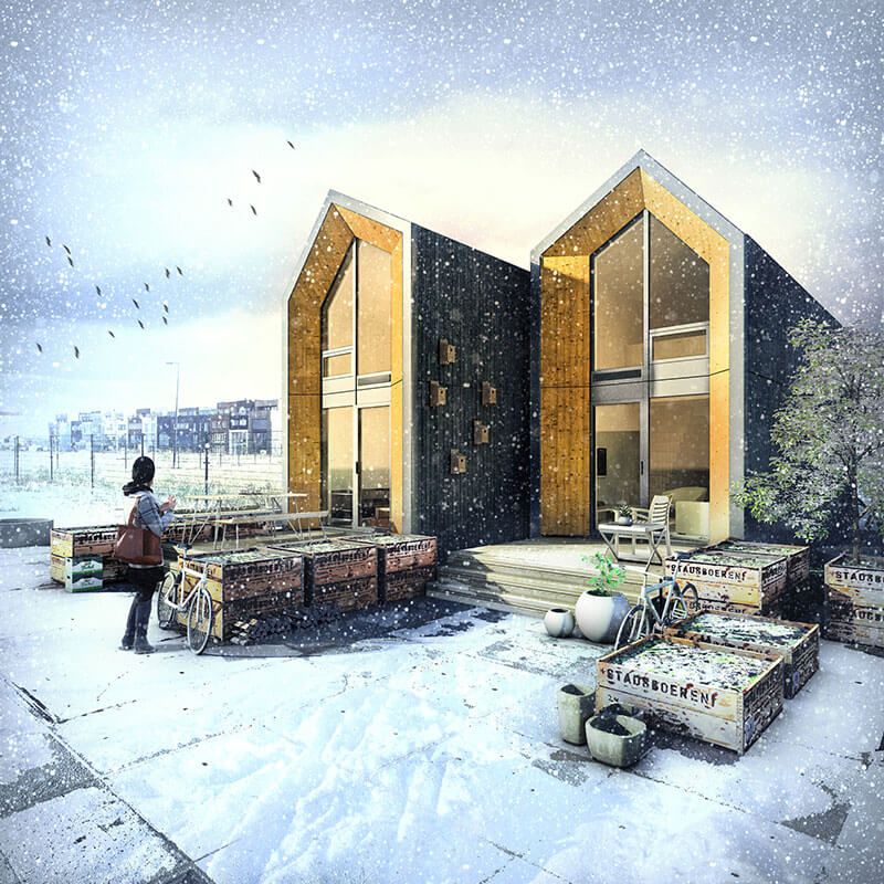 casa prefabbricata temporanea