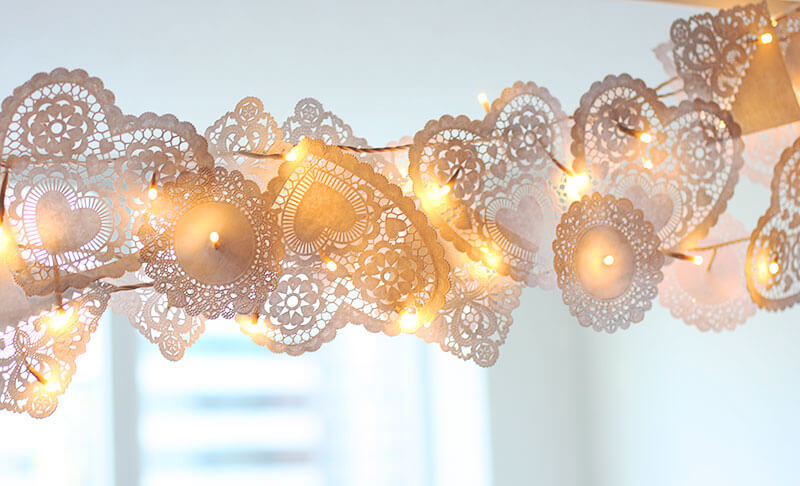 merletti di carta per un bianco natale