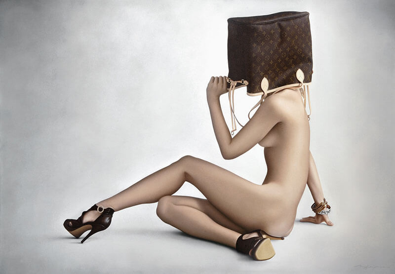 anna halldin dipinti iperrealisti di moda