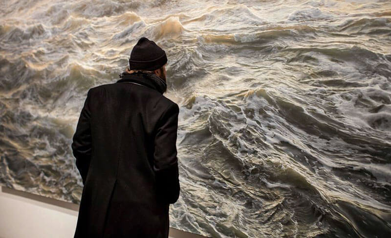 ran ortner dipinti iperrealisti onde mare