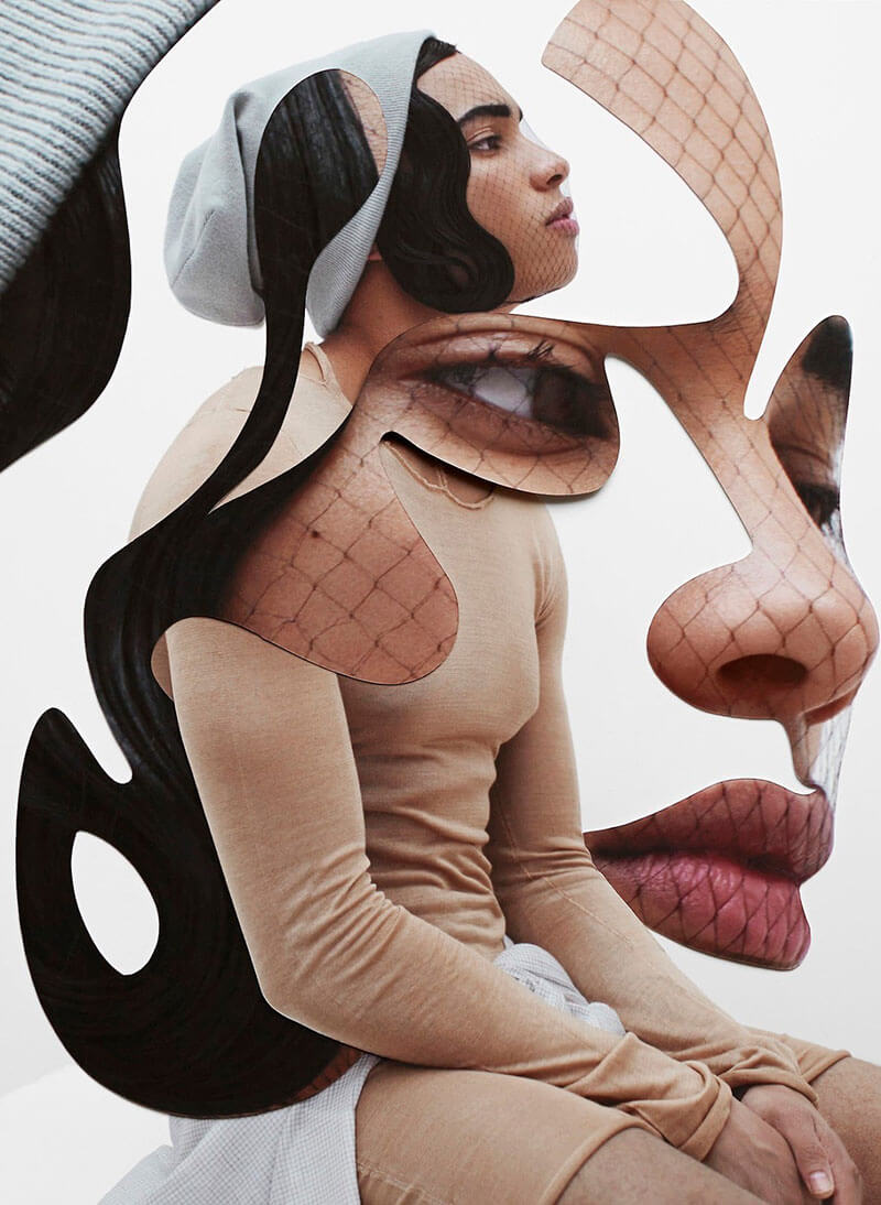 collage cubisti di damien blottiere