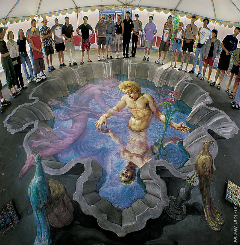 Street art anamorfica 3D Kurt Wenner 