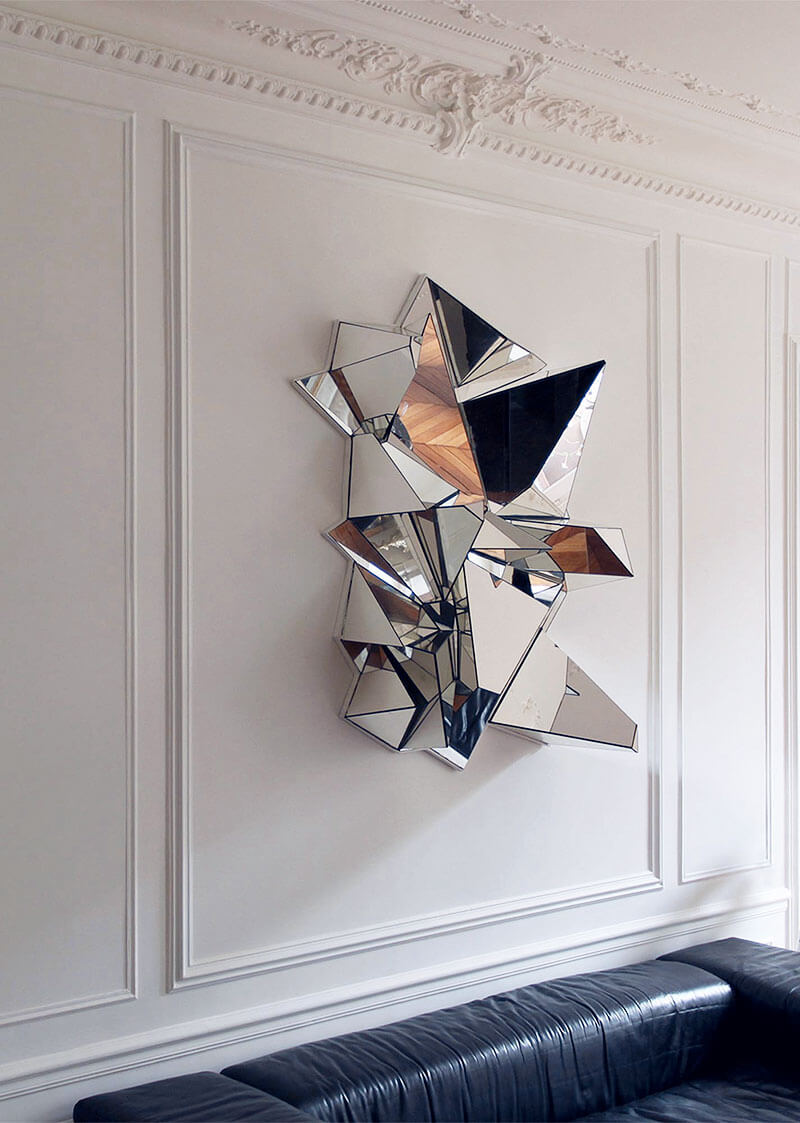 specchi di design froisse mirror mathias kiss