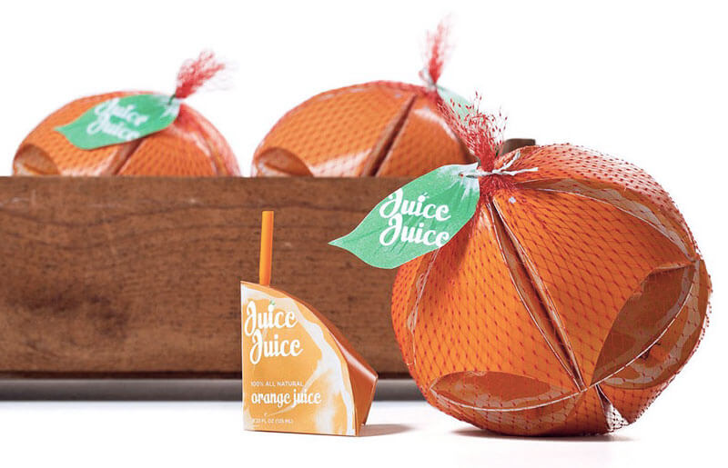 packaging creativi succo d'arancia