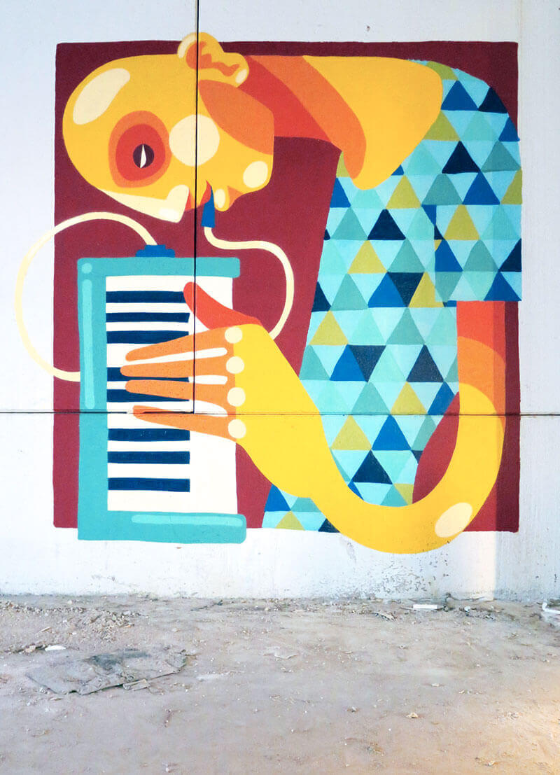 Murales di Zesar Bahamonte dedicati alla musica