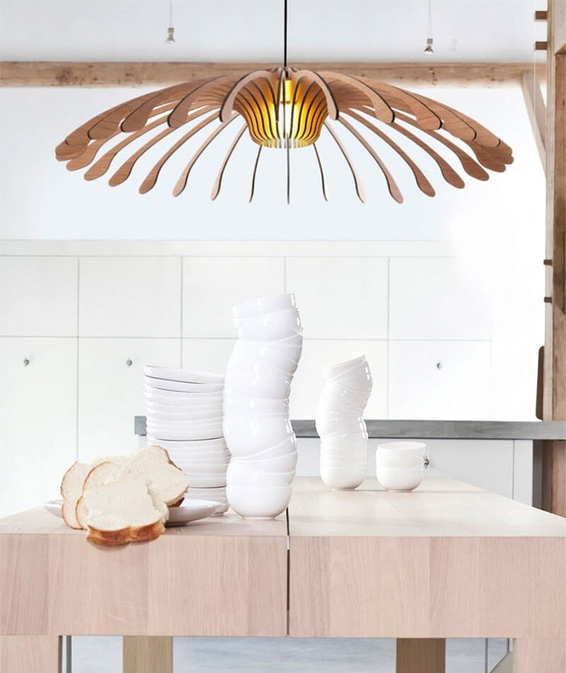 flower - lampadario in bambù - design olandese