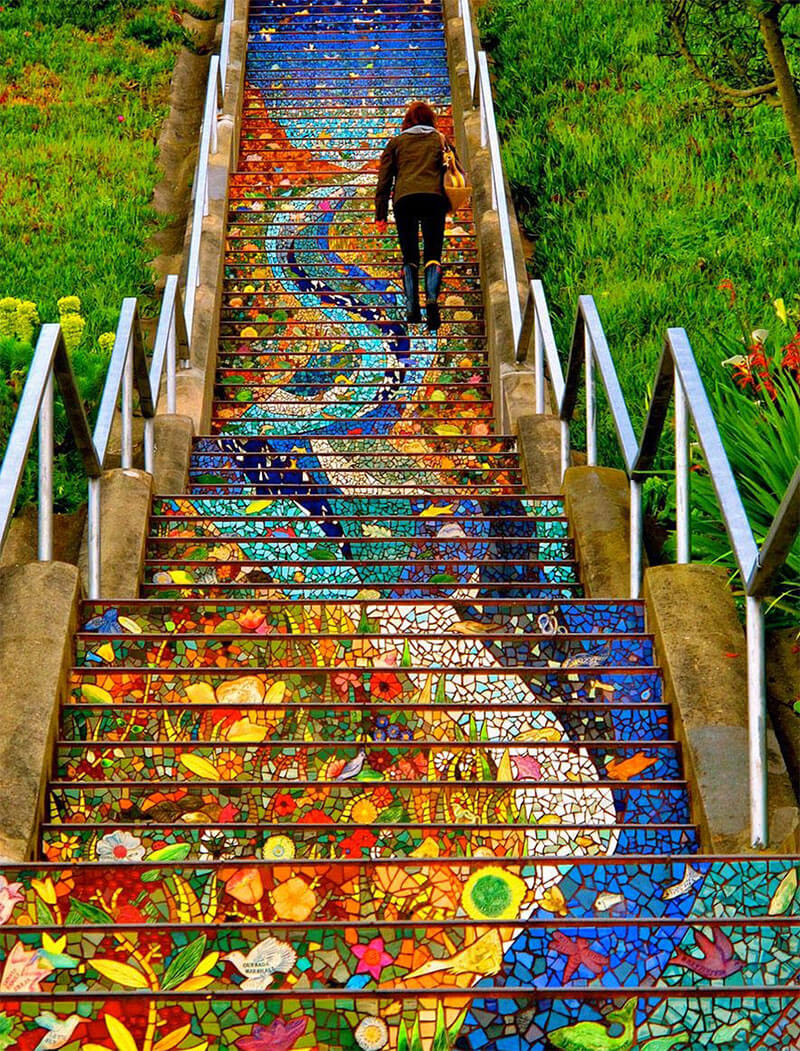 San Francisco Tiled Steps - Le scale più assurde del mondo