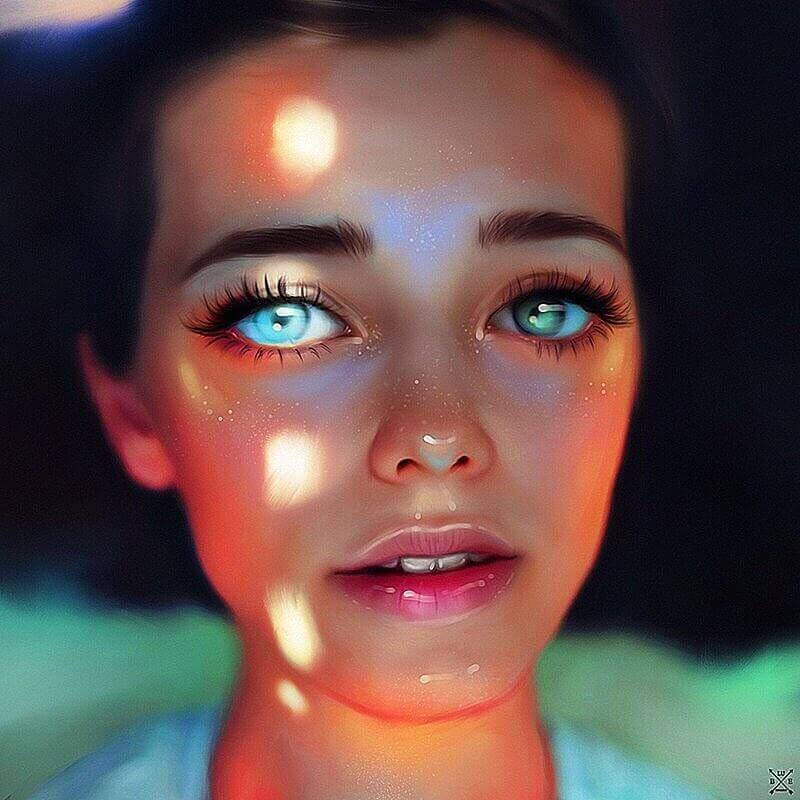 Ritratti digitali fotorealistici di Julia Razumova