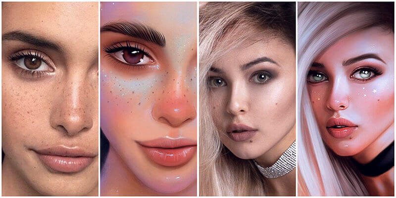 ritratti digitali su commissione