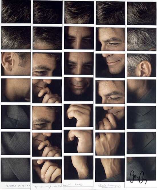 maurizio galimberti mosaico di foto george clooney