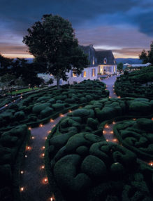 Giardini di Marqueyssac di notte Francia
