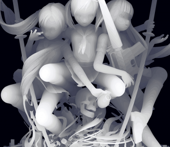 Tazuki Takamatsu quadri manga 3d