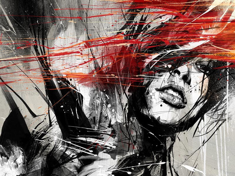 russ mills tecnica mixed media