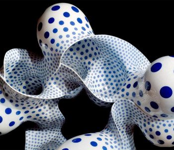 harumi nakashima ceramiche bianche e blu