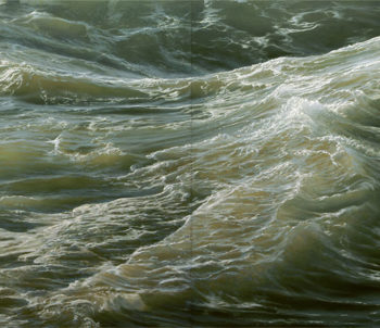 ran ortner dipinti iperrealisti onde oceano