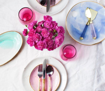 Servizio di piatti porrcellana fatto a mano Suite One Studio