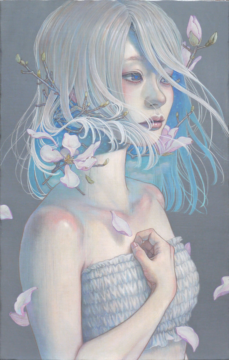 Pittrice giapponese Miho Hirano - "Release", Olio su tela