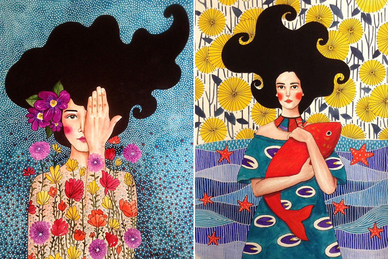 Hulya Ozdemir, acquerelli magici dai mille colori