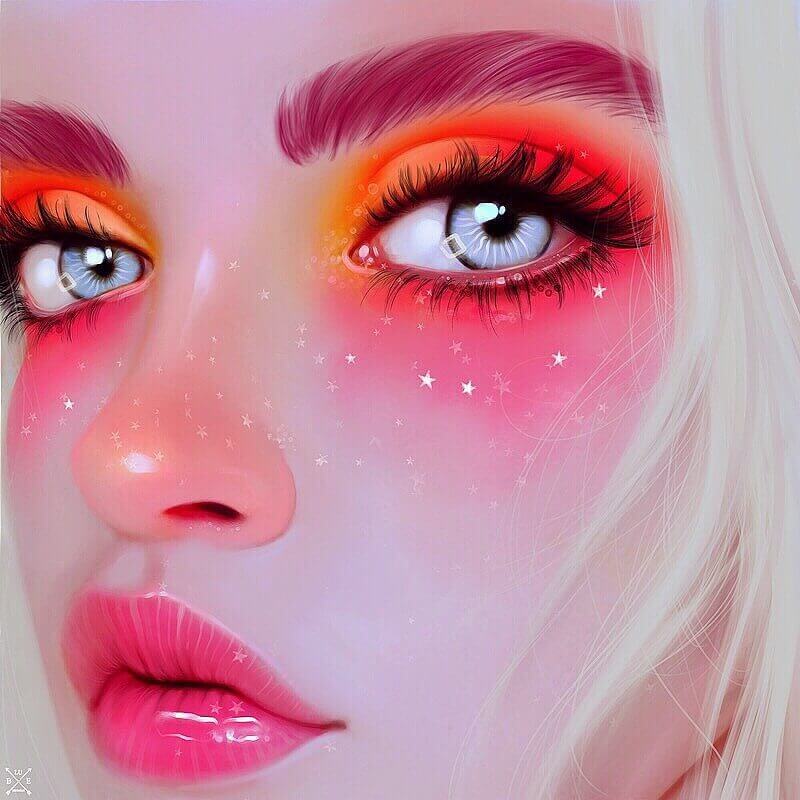  Digital Art Fotorealistica - Ritratti digitali fatti sull'iPad di Julia Razumova aka Bluesssatan