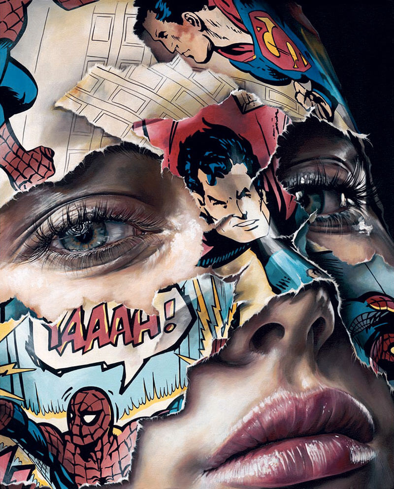 Sandra Chevrier Superhero Cages Paintings