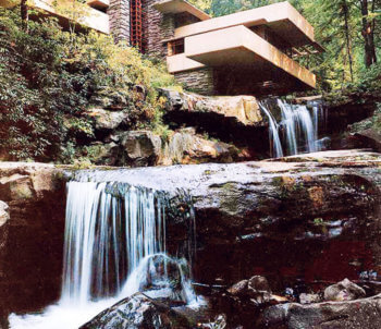 Fallingwater casa sulla cascata, architettura organica