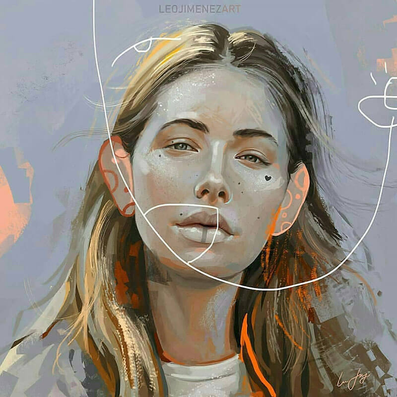 Leo Jimenez portrait digital art and painting