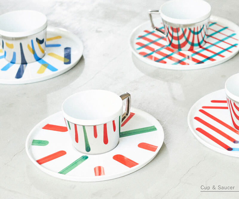 D-Bros tazze da tè con pattern e colori vivaci