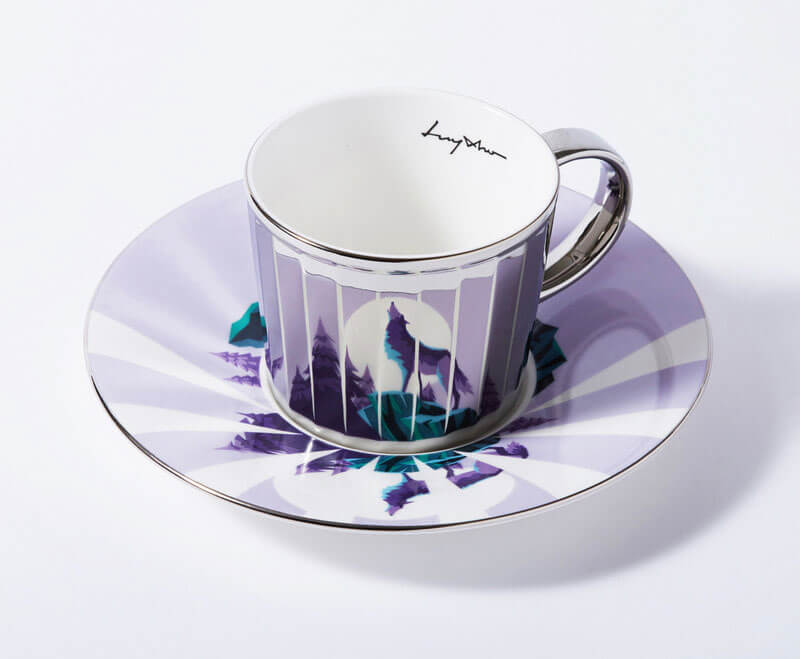 Luycho tazze da tè riflettenti con effetto anamorfico