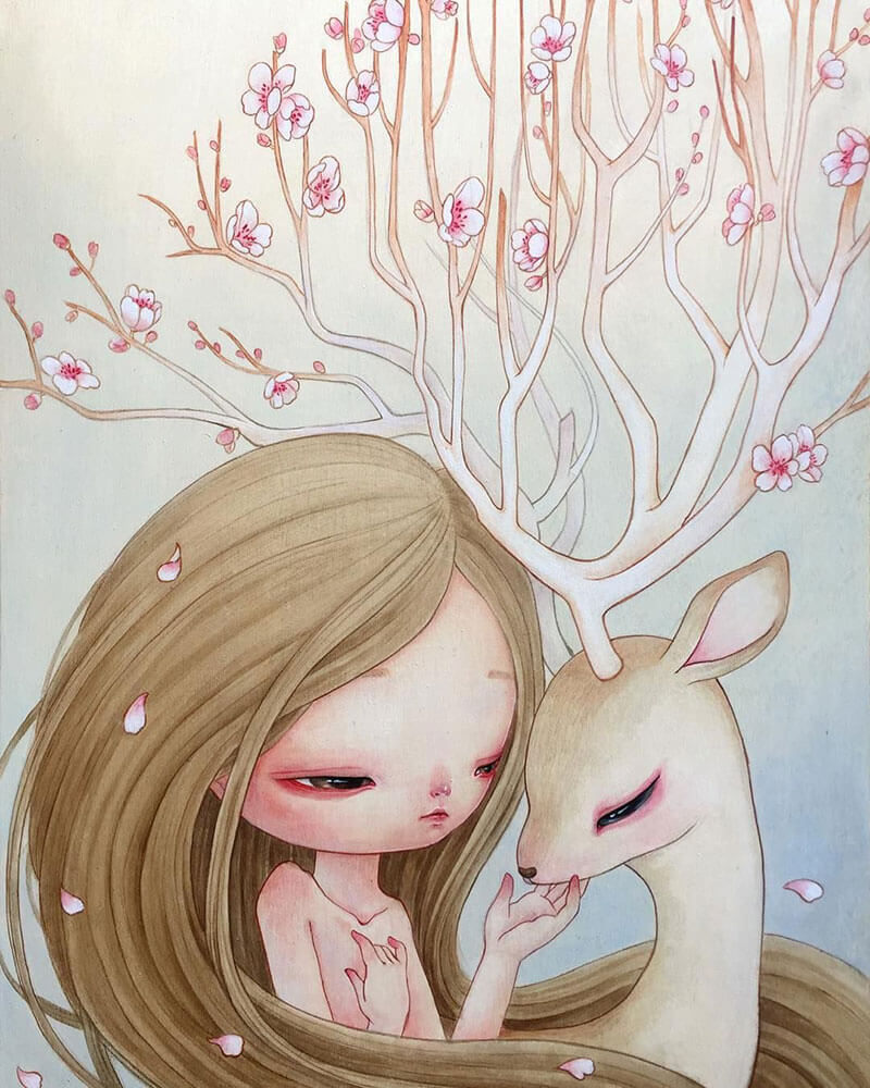 Pittura su legno YiShu Wang