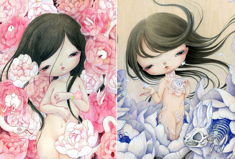 Pittura su legno YiShu Wang