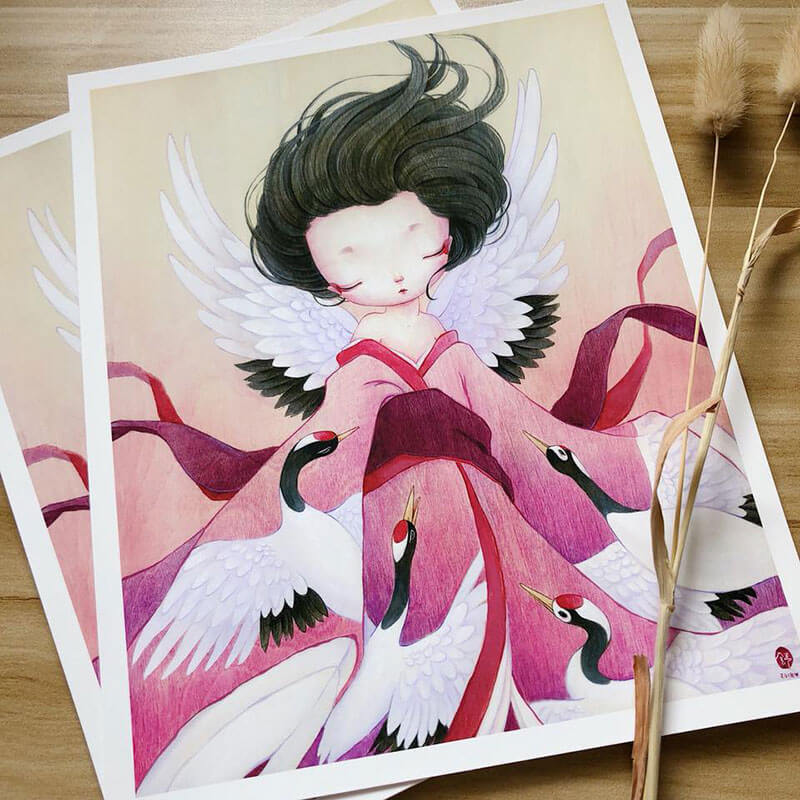 Pittura su legno YiShu Wang