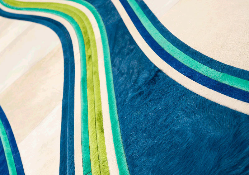 Tappeti in pelle personalizzabili di Kyle Bunting 