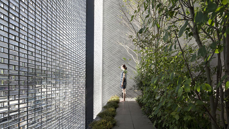 Optical Glass House internal garden