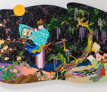 Tomokazu Matsuyama mixed media art pittura pop art