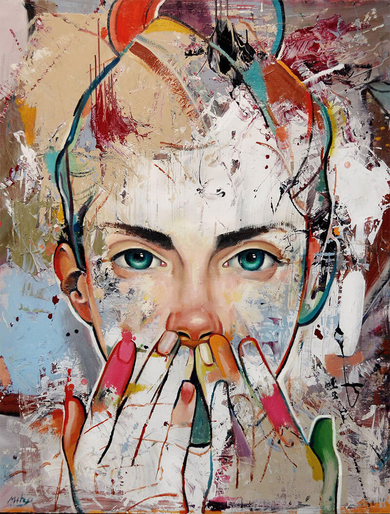 Mihail Korubin pittore - olio su tela