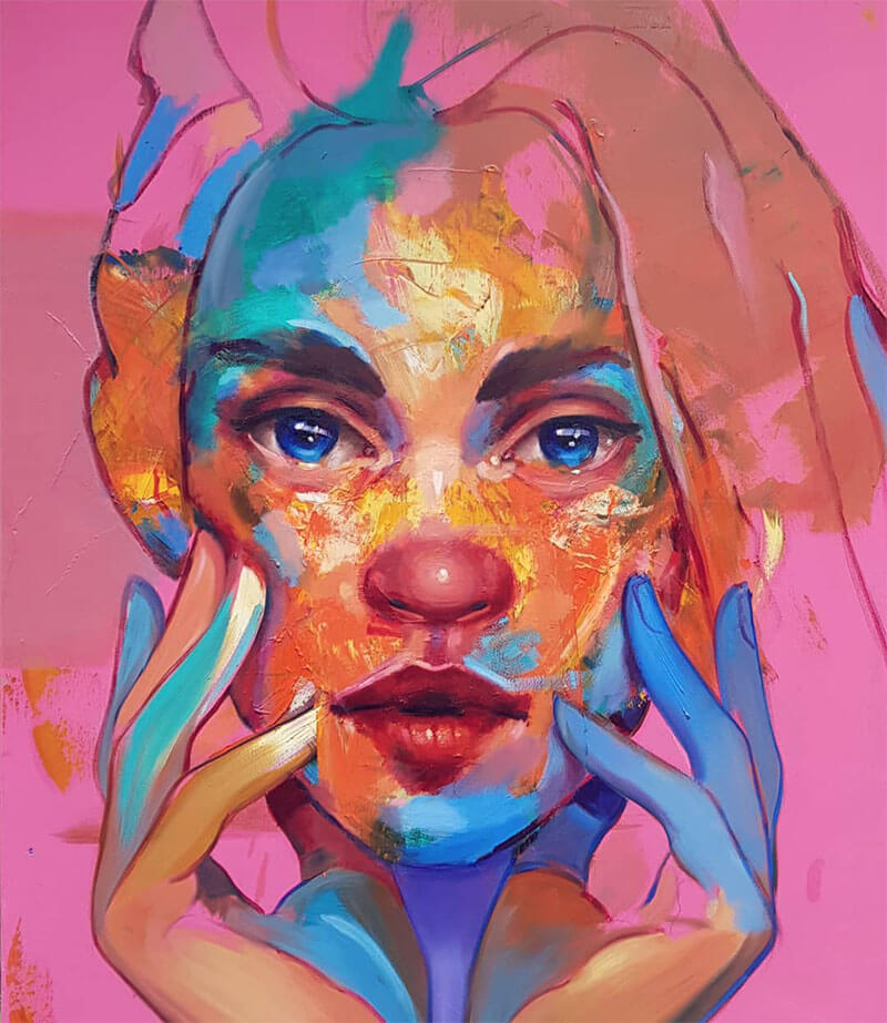 Pittura ad olio di Mihail Korubin 