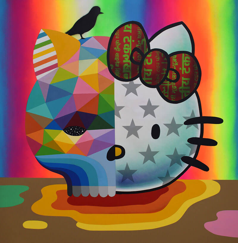 Okuda San Miguel Hello Kitty 45° Anniversario