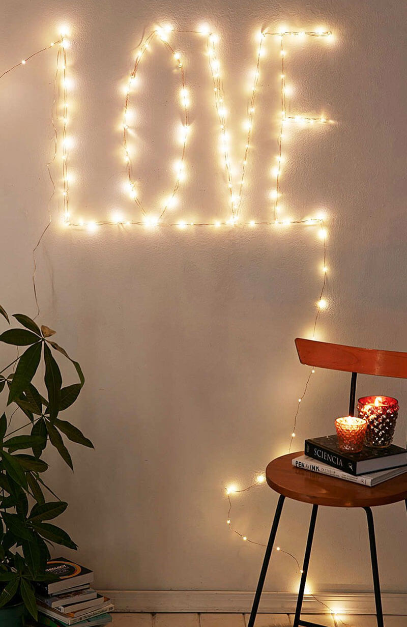 idee per decorare casa con le luci