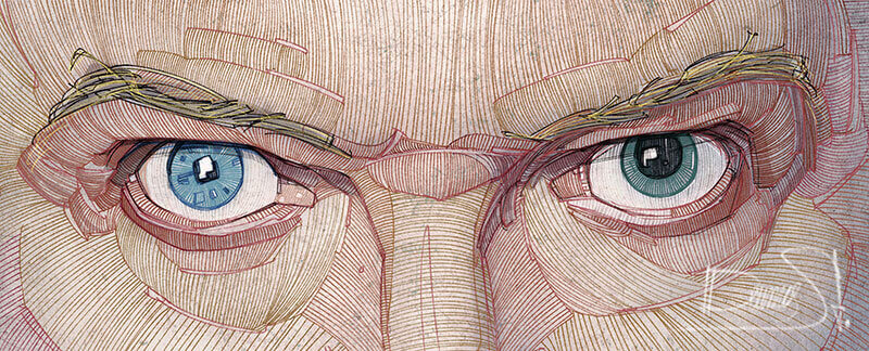 David Bowie's eyes by Stavros Damos