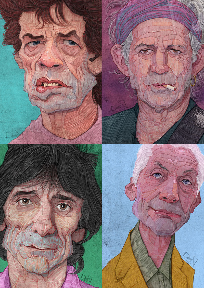 The "Fabulous" Rolling Stones illustrated by Stavros Damos